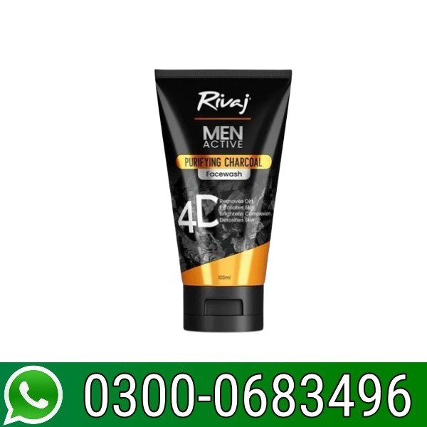 Rivaj Men Active Purifying Charcoal Face Wash In Pakistan