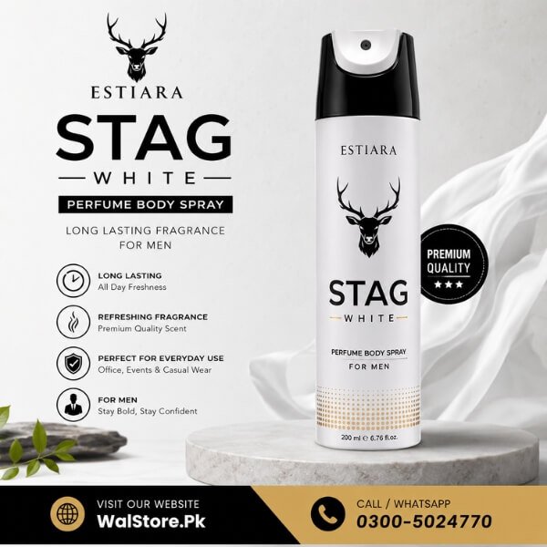 Estiara Stag White Perfume Body Spray In Pakistan