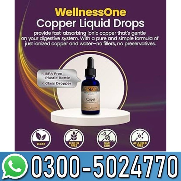 WellnessOne Liquid Copper Supplements - Mineral Ultra Concentrate In Pakistan