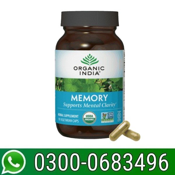 Organic India Memory Mental Clarity Cognitive Support 90 Vegetarian Caps Usda Organic In Pakistan